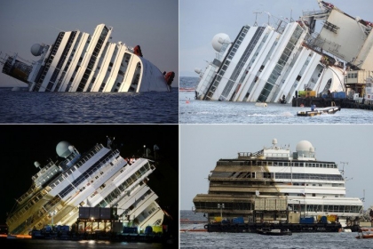 Le redressement du Costa-Concordia