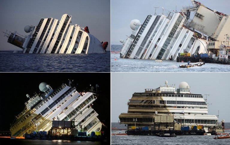 Le redressement du Costa-Concordia