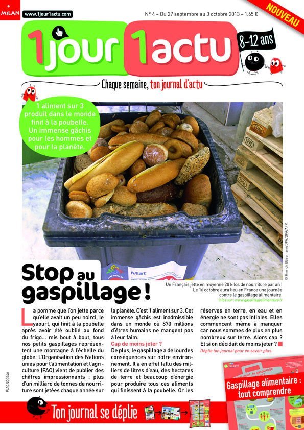 couv 1jour1actu 4 Gaspillage alimentaire