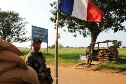 Soldat français en Centrafrique.