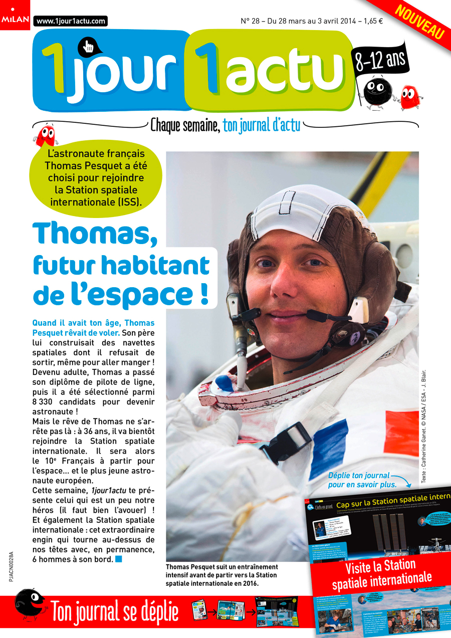 couv 1jour1actu 28 Thomas Pesquet