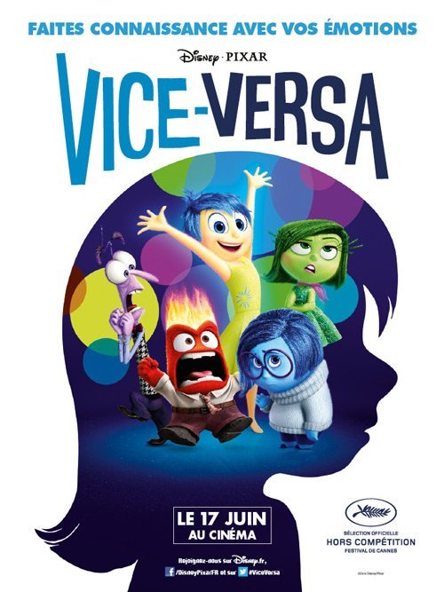 L'affiche du film d'animation " Vice-versa". (D.R. Disney Pixar)
