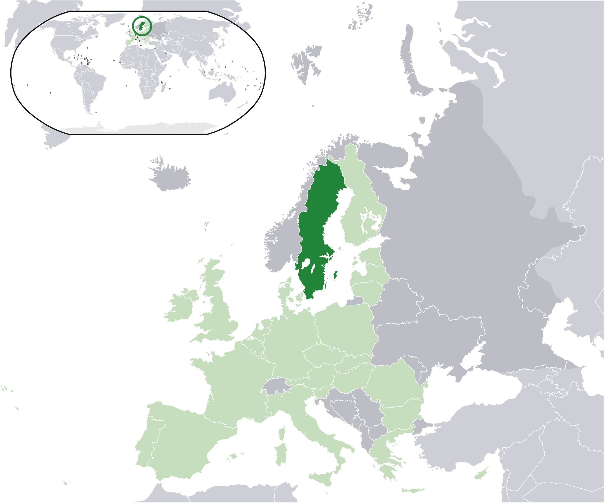 La Suède dans l'Union Européenne.