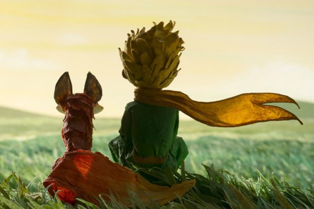 Le petit prince avec son ami le renard : un dessin au crayon et des personnages en papier mâché. (Paramount Pictures France)