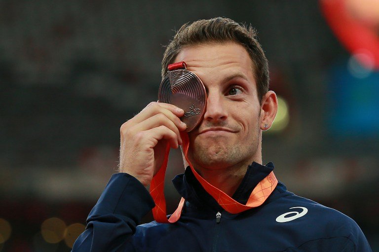 Renaud Lavillenie, recordman du monde en saut à la perche, a remporté la médaille de bronze. © Anton Denisov/ RIA Novosti/ AFP