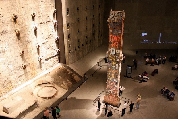Ce pilier faisait partie des tours détruites dans l'attaque terroriste du 11 septembre 2001 à New-York. (Stéphanie Biju)