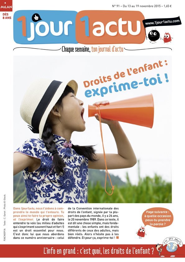 couv 1jour1actu 91 Droits de l'enfant