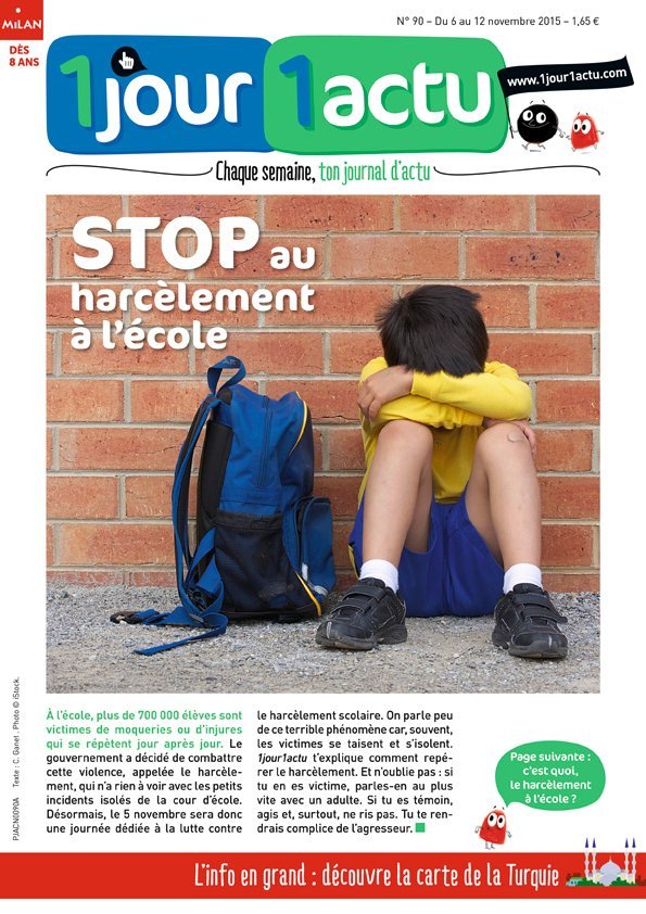 harcèlement scolaire Une 1jour1actu