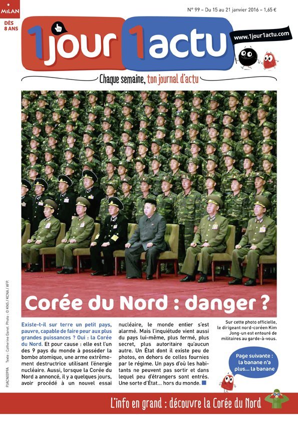 couv 1jour1actu 99 Corée du Nord