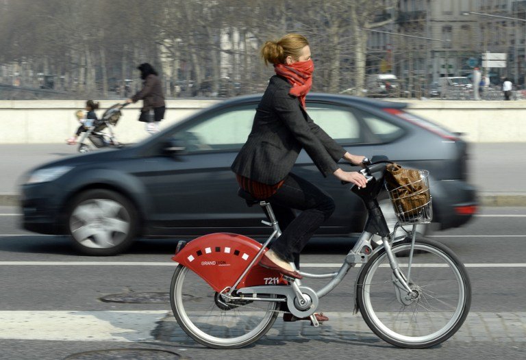 qualité de l'air, pollution, vélo Lyon