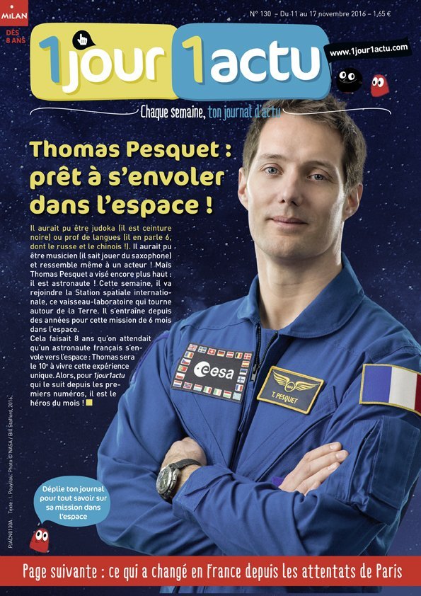 couv 1jour1actu 130 Thomas Pesquet