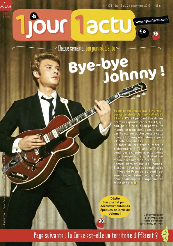 Couv 1jour1actu 175 Johnny Hallyday