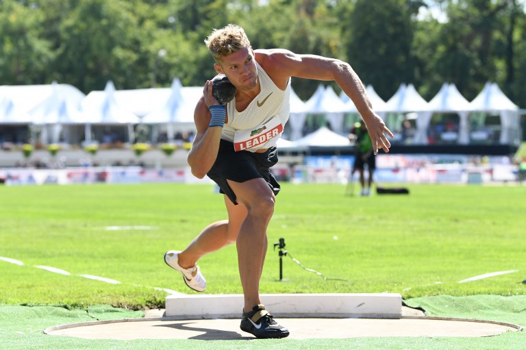 Kevin Mayer lancer de poids décathlon