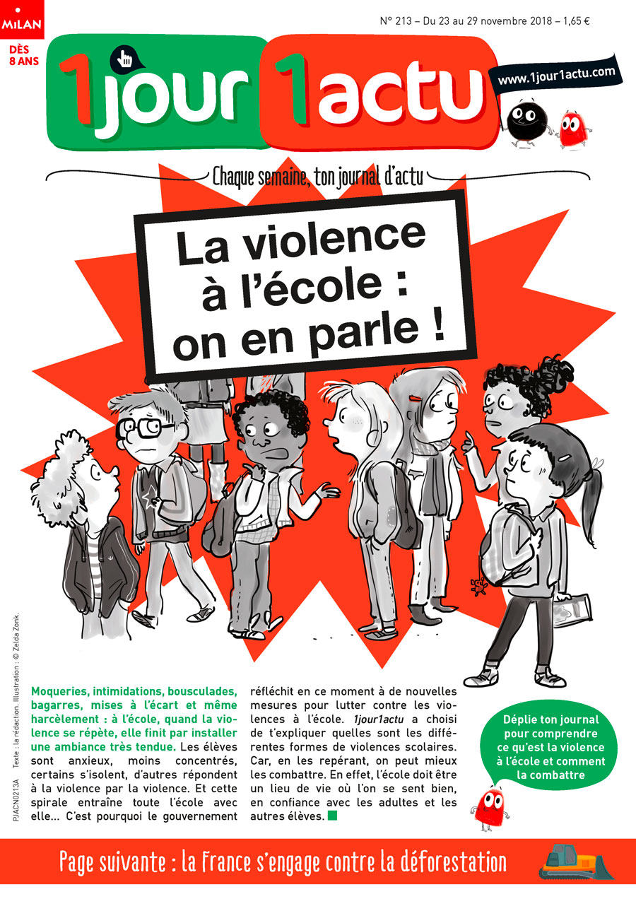 Couv 1jour1actu 213 Violence scolaire