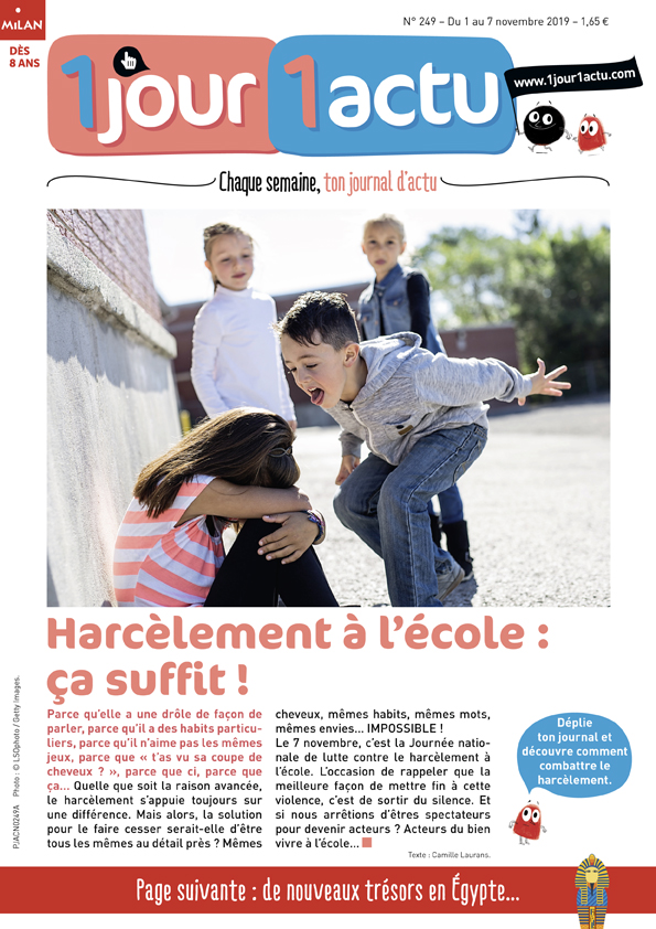 Couv 1jour1actu 249 Harcèlement