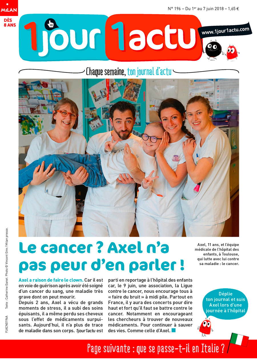 Couv 1jour1actu 196 Axel cancer