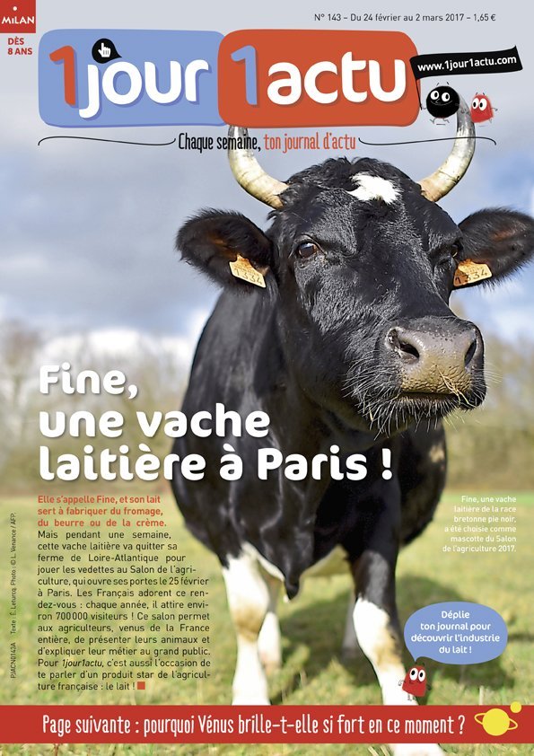 couv 1jour1actu 143 Lait vache