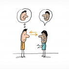 Deux enfants discutent face à face. L'un d'eux pleure et l'autre l'écoute attentivement et ressent les émotions de son ami.