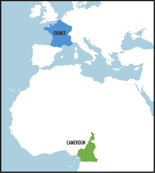 Carte France/Cameroun - Coupe d'Afrique des nations