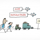 Arrivée de l'aide humanitaire dans un pays en crise