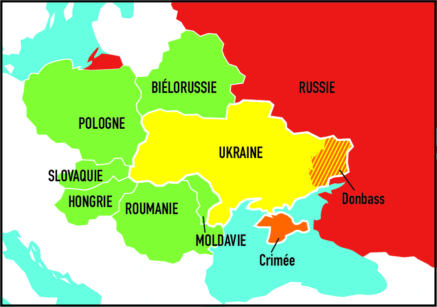 carte Ukraine et pays voisins