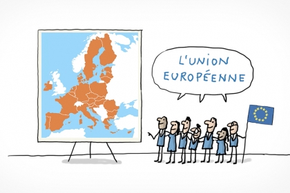 Une carte de l'Union européenne