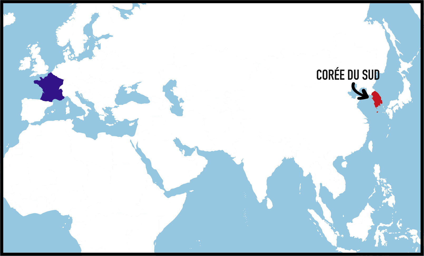 carte Corée du Sud