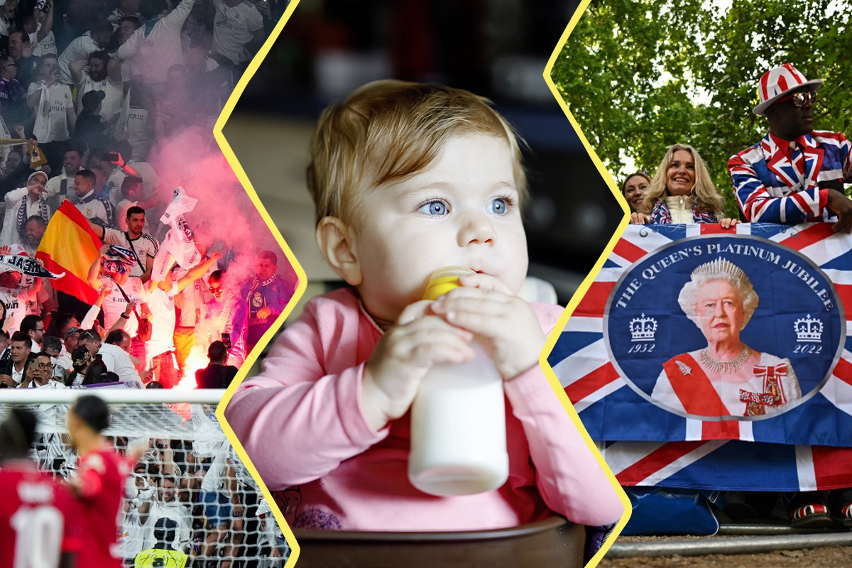 hectic soccer game, baby milk shortage and royal party