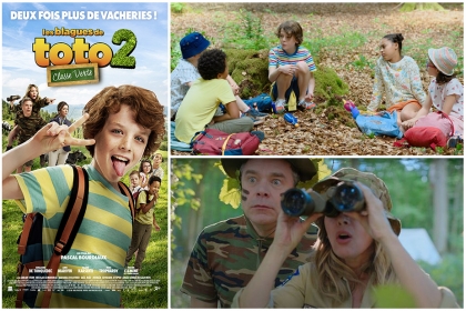 Affiche du film les blagues de Toto 2, et deux photos issues du film.