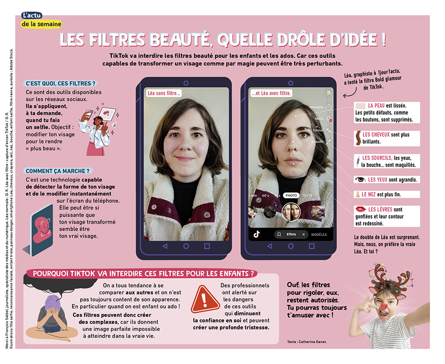 Un article qui explique ce que sont les filtres beauté sur les réseaux sociaux.