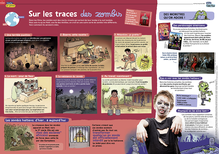 Un grand poster sur les zombis.