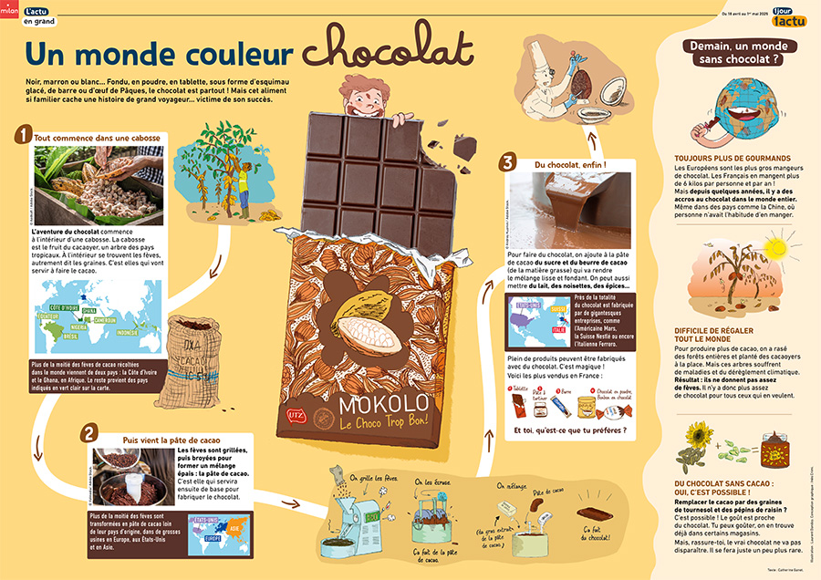 Poster sur le chocolat d'1 Jour 1 Actu numéro 470.