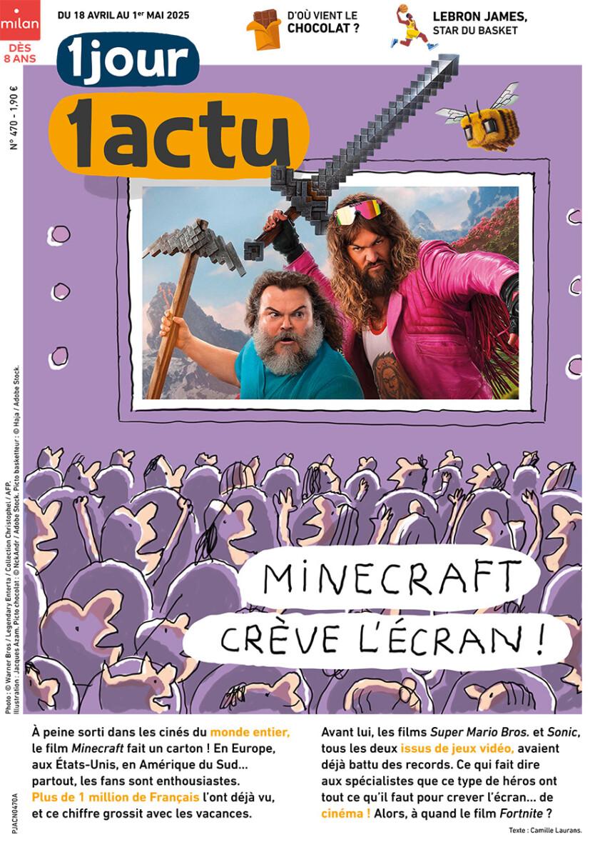 Une d'1 Jour 1 Actu numéro 470 sur Minecraft.