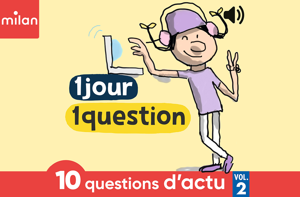 Illustration d'un personnage l'air heureux écoutant un podcast dans son casque