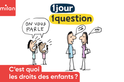 Illustration de parents discutant sans se soucier des enfants qui leur crient à côté : " On vous parle !"