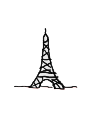 gif illustrée de l'eau montant inondant la moitié de la Tour Eiffel
