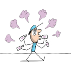 Un ado fume plusieurs vapoteuses en même temps. Il est entouré de fumé et semble complètement accro.