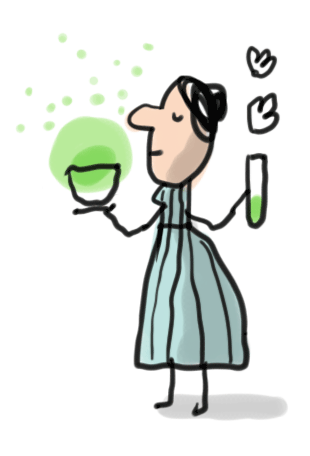 illustration d'une femme chimiste